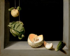 Kvitten, kål, melon och gurka, ca 1602